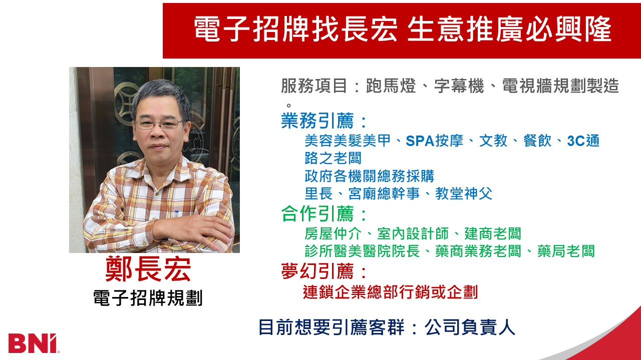 廣告招牌-大利光電/鄭長宏